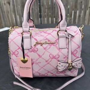 Juicy Couture Lovely Bow Satchel In Pink Chiffon Nwt